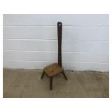 Plank Seat High Back Stool