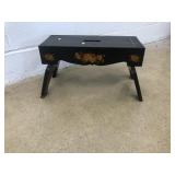 Black Painted Footstool