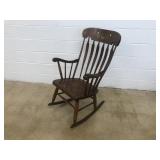 Modern Plank Seat Rocking Chair