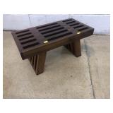 Walnut Lattis Footstool