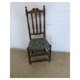 Antique Needlepoint Side Chair