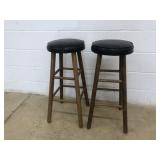 (2) Vinyl Upholstered Stools