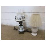 (2) Glass Table Lamps
