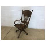 Oak Swivel Office Chair