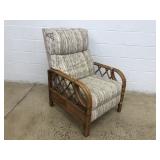 Rattan Upholstered Arm Chair