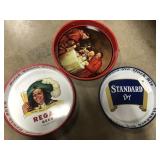 (3) Early Tin Advertising Beer Trays