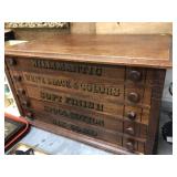 Early 5 Drawer Spool Cabinet