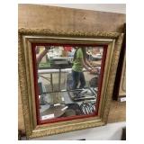 Early Deep Molded Gilt Framed Mirror
