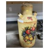 Paint & Stencil Decorated Milk Can