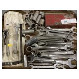 Assorted Combination Wrenches and Sockets