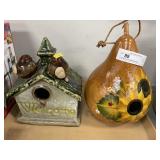 Pottery & Gourd Birdhouses