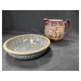 Stoneware Sponge Decorated BBP Plate