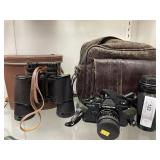 35mm Camera & 10x50 Binoculars