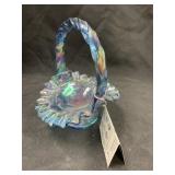 Fenton Strawberry Pattern Glass Basket