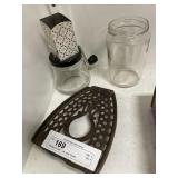 Vintage Grater, Jar, and Trivet