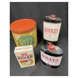 Ritz Cracker Tin, Borax Soap Tins