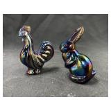 2 Fenton Miniature Art Glass Figurines