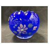 Fenton Paint Decorated Vase