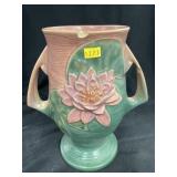 Roseville Water Lily Double Handled Vase
