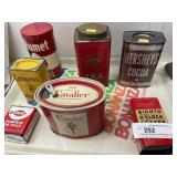 Assorted Antique Advertising Tins