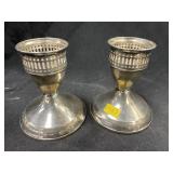 2 Sterling Weighted Candle Stick Holders