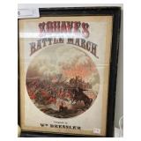 Framed Civil War Zouaves Battle March