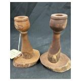 Folk Art Candle Sticks