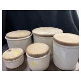 5 Contemporary Roseville Graduated Storage Crocks