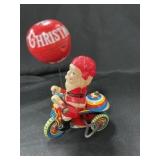 Early Tin Litho Wind Up Santa Claus Toy