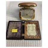 Travel Clock and Daguerreotype Photo Case