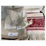 4 Vintage Hand Towels and Table Covers