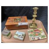 Cedar Bureau Box, Candle Holder, Purse