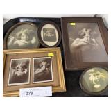 5 Framed Portraits of Cupid