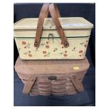 Wicker and Tin Picnic Baskets