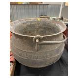 Early Embossed Baltimore Cast Iron Kettle