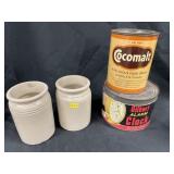 Advertising Tins and Stoneware Storage Crocks