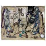 Assorted Costume Jewelry, Pocket Watches