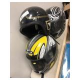 3 Assorted Motorcycle Helmets