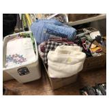 Assorted Linens, Sheets, Curtains