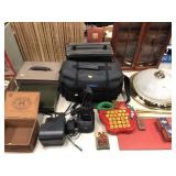 Wall Cabinet., Movie Projector, Tripods, Etc.