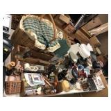 Woven Basket, Table Lights, Decorative Pillows