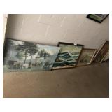 4 Assorted Oil on Canvas and Oil on Board
