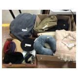 Assorted Clothing, Blankets, Textiles, and Hats