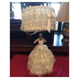 Vintage Lady Form Lamp with Lace Decoration