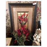 Silk Floral Arrangement and Matching Print