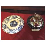 3 Decorative China Plates, Cup and Saucer