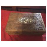 Ornately Decorated Trinket Box with Inlay