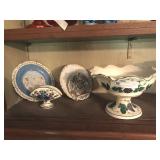 Woonsocket Pedestal Bowl and Decorative Plates