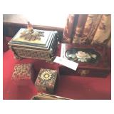 4 Ornate Trinket Boxes