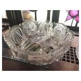 Decorative Glass Punch Bowl, Glass Candelabra